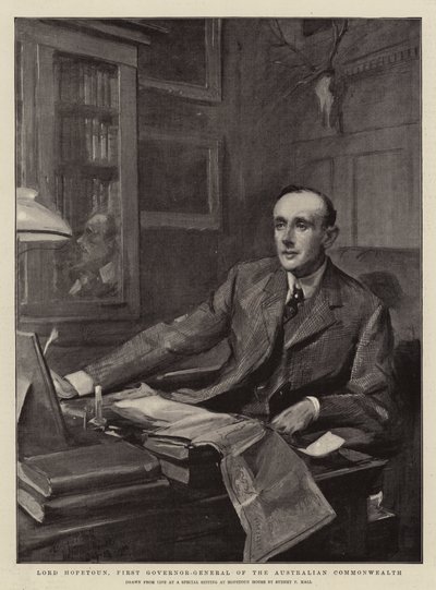 Lord Hopetoun, primer gobernador general de la Commonwealth de Australia de Sydney Prior Hall