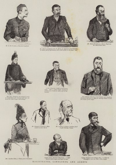 Magistrados, terratenientes y agentes de Sydney Prior Hall