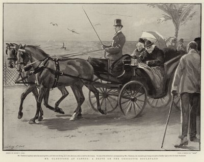 El Sr. Gladstone en Cannes, un paseo por el Boulevard de la Croisette de Sydney Prior Hall