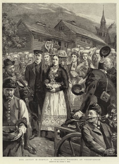 Nuestro artista en Noruega, una boda campesina en Vossevangen de Sydney Prior Hall
