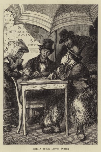 Roma, un escritor de cartas públicas de Sydney Prior Hall