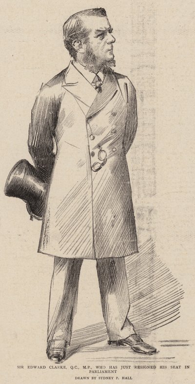 Sir Edward Clarke, QC, MP, quien acaba de renunciar a su escaño en el Parlamento de Sydney Prior Hall