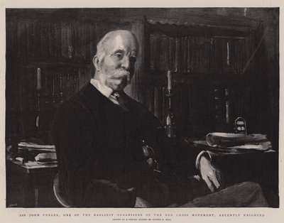 Sir John Furley, uno de los Primeros Organizadores del Movimiento de la Cruz Roja, recientemente nombrado caballero de Sydney Prior Hall