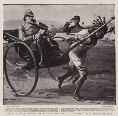 Sir William Maccormac en su Camino para Inspeccionar un Hospital en Pietermaritzburg de Sydney Prior Hall
