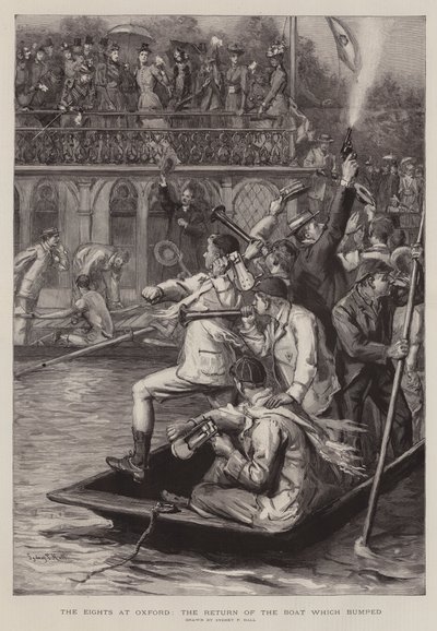 Los ochos en Oxford, el regreso del bote que chocó de Sydney Prior Hall