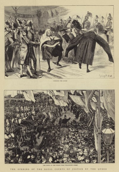 La Apertura de los Tribunales Reales de Justicia por la Reina de Sydney Prior Hall