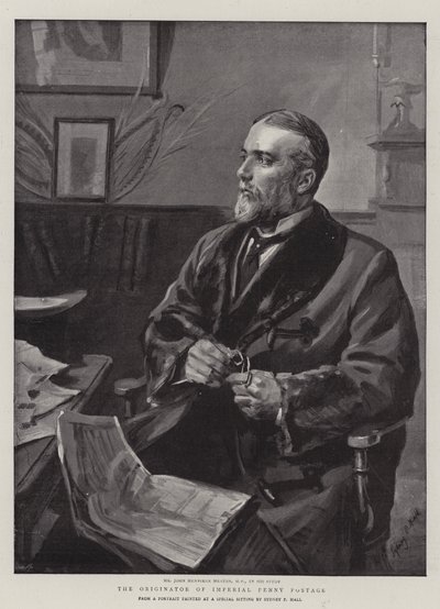 El originador del franqueo imperial de un penique de Sydney Prior Hall