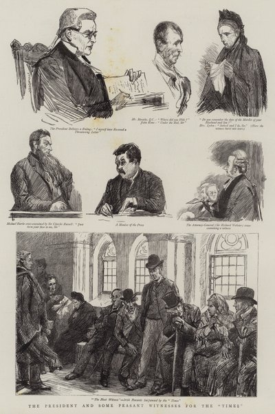 El presidente y algunos testigos campesinos para The Times de Sydney Prior Hall