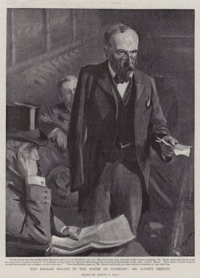 El debate sobre Sudán en la Cámara de los Comunes, objeción de Mr. Davitt de Sydney Prior Hall