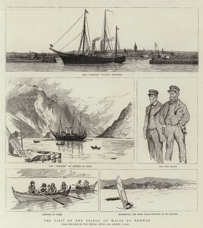 La Visita del Príncipe de Gales a Noruega de Sydney Prior Hall