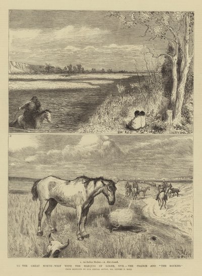 Al gran noroeste con el marqués de Lorne, XVII, la pradera y las Rocosas de Sydney Prior Hall