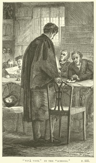 Ilustración para Tom Brown en Oxford por Thomas Hughes de Sydney Prior after Hall