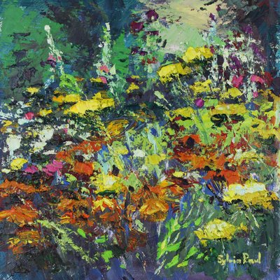 Sunny Garden Colours, 2021 (óleo sobre lienzo) de Sylvia Paul