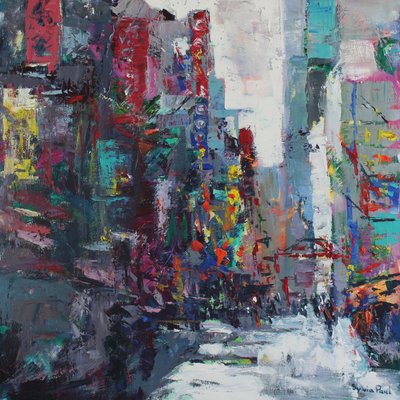 Calle Tokio, 2024 (acrílico) de Sylvia Paul