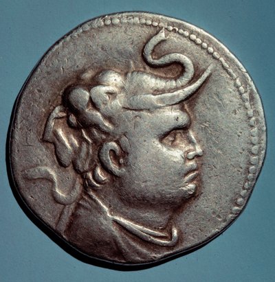 Moneda de plata con la efigie de Demetrio I (162-149 a.C.) Rey Seléucida de Siria, París, B.N. de Syrian School