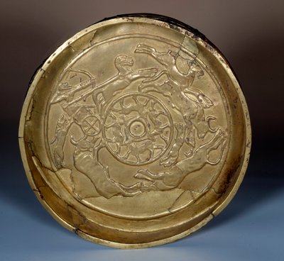 Arte oriental: patena de caza en oro, alrededor de 1200 a.C. de Syrian Syrian