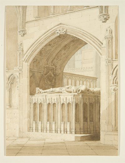 Tumba de Robert Fitzharding, fallecido en 1170, en la Catedral de Bristol de T.H. Clarke