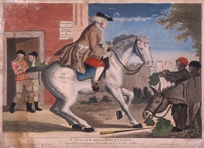 Un sastre cabalgando hacia Brentford, 1786 de TS Stayner