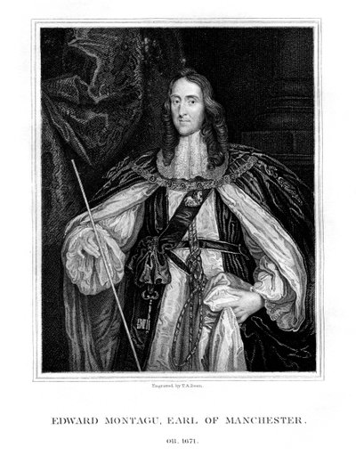 Edward Montagu, 2º Conde de Manchester, soldado inglés, 1828 de T. A. Dean