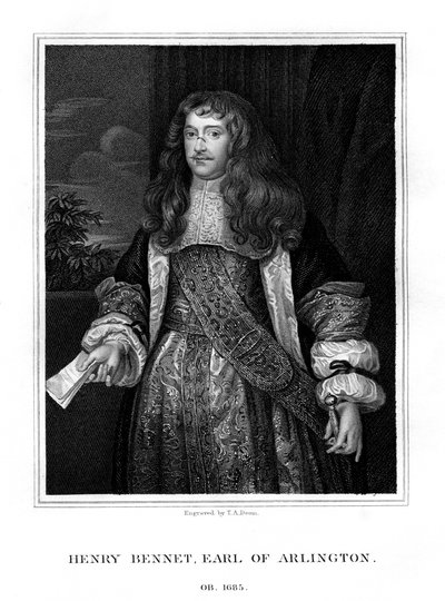 Henry Bennet, 1er Conde de Arlington, estadista inglés de T. A. Dean