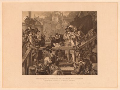 El Marqués de Montrose en el lugar de ejecución, 1650 de T Bauer