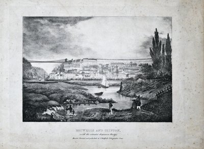 Hotwells y Clifton, c.1831 (litografía sobre papel) de T. Bedford