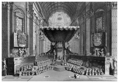 Canonización de santos en la Iglesia de San Pedro, Roma de T. Brown