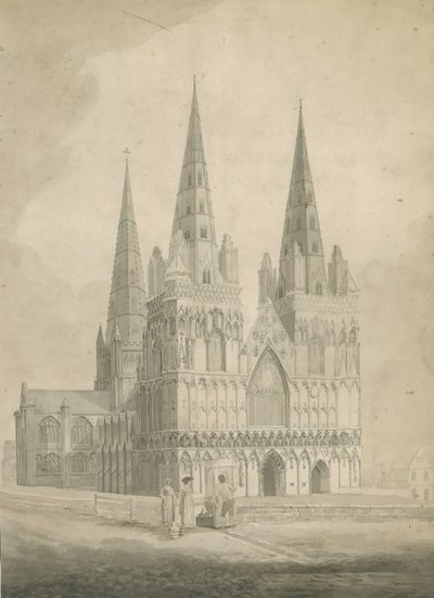 Catedral de Lichfield - Fachada Oeste de T Carter