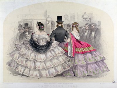 Damas con crinolinas en la Royal Italian Opera, Covent Garden, 1859 de T. H. Guerin