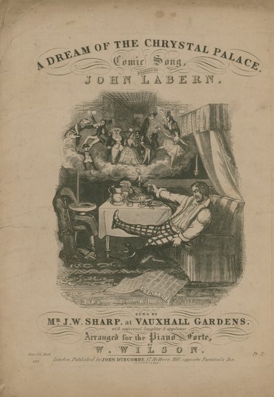 Un sueño del Crystal Palace, una canción cómica de John La Bern de T. Hampson Jones
