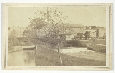 Sin título (río con cataratas y nave industrial) de T. Holmes