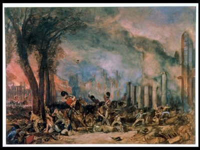 Carga de los 3º Dragones en Queen Square, Bristol, lunes 31 de octubre de 1831 de T. L. and Muller William J. Rowbotham