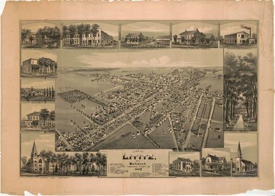 Vista de Lititz y Warwick, Condado de Lancaster, Pa. : 1887 de T. M. Fowler