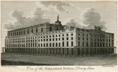 Vista del Teatro Real, Drury Lane, Londres de T. Prattent