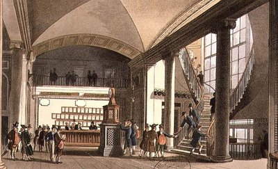 El Salón del Mercado de Subastas de T. and Pugin A.C. Rowlandson