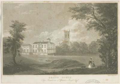 Shelton - Grove House: grabado, s.f. [c. 1843] de T Taylor