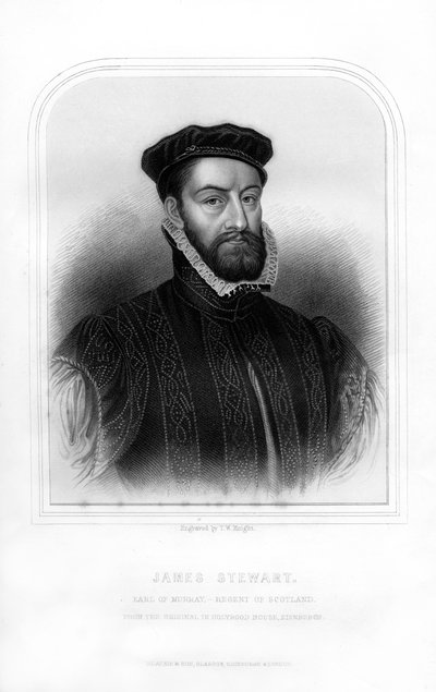 James Stewart, 1er Conde de Moray, Regente de Escocia de T. W. Knight