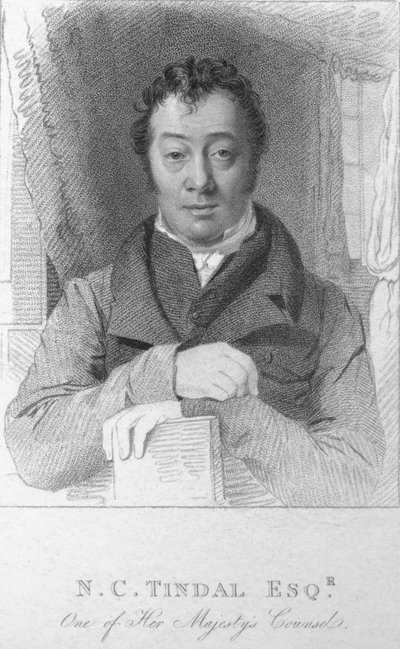 N. C. Tindal, Esq., uno de los consejeros de Su Majestad, c1820 de T. Wright