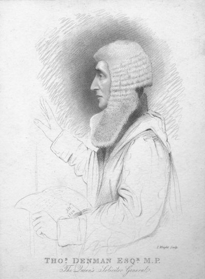 Thomas Denman Esq. MP., El abogado general de la reina, c1820 de T. Wright