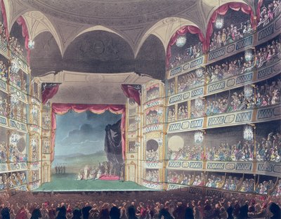 Interior del Teatro Drury Lane de T. and Pugin A.C. Rowlandson