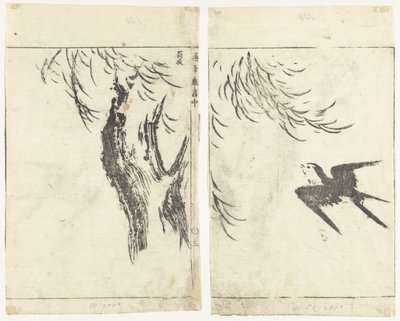 golondrina y sauce Imágenes en pinceladas suaves (título de la serie) Umpitsu soga (título de serie en objeto) de Tachibana Morikuni