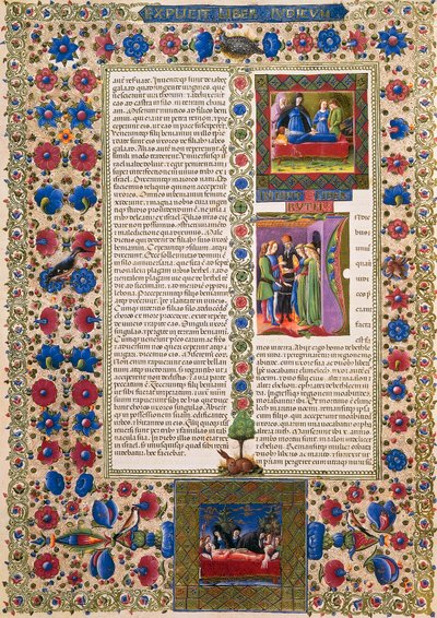 Incipit del Libro de Rut, del Volumen II de la Biblia de Borso d