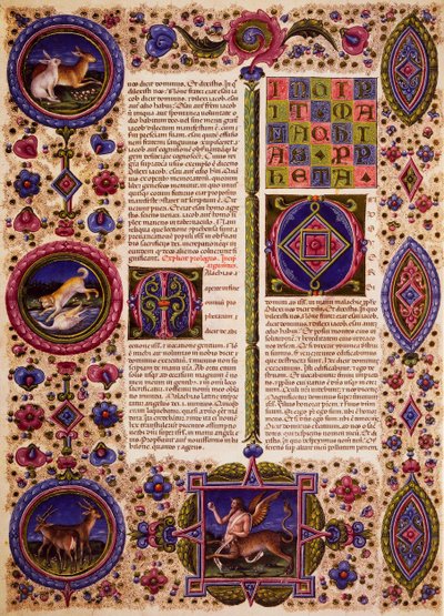 Incipit del Libro de Sofonías, del Volumen II de la Biblia de Borso d