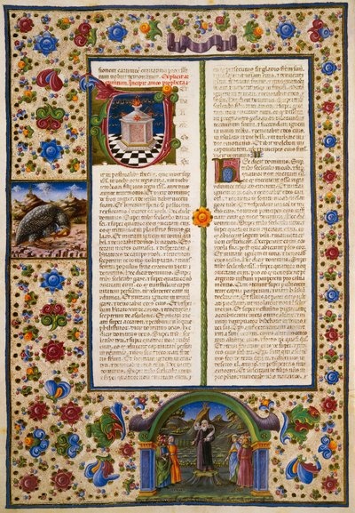Incipit del Primer Libro de los Macabeos, del Volumen I de la Biblia de Borso d