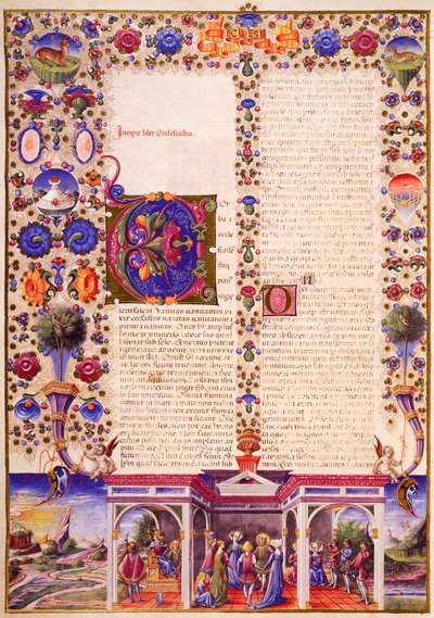 El Libro de Eclesiastés, del Volumen I de la Biblia de Borso d