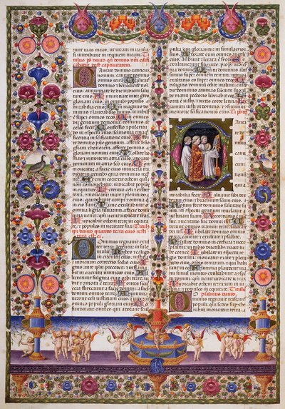 El Libro de los Salmos, del Volumen I de la Biblia de Borso d
