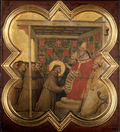 Vida de San Francisco de Asís: Inocencio III confirma la regla franciscana en 1210 de Taddeo Gaddi