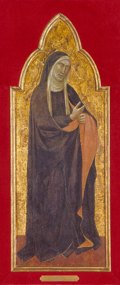 Virgen de luto (temple y oro sobre madera) de Taddeo Gaddi