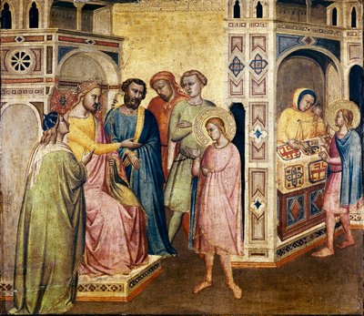 San Eligio ante el Rey Clotario, c.1365 de Taddeo Gaddi