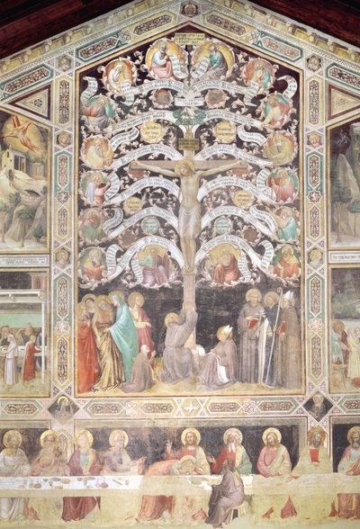 El Árbol de la Vida y La Última Cena (detalle) de Taddeo Gaddi